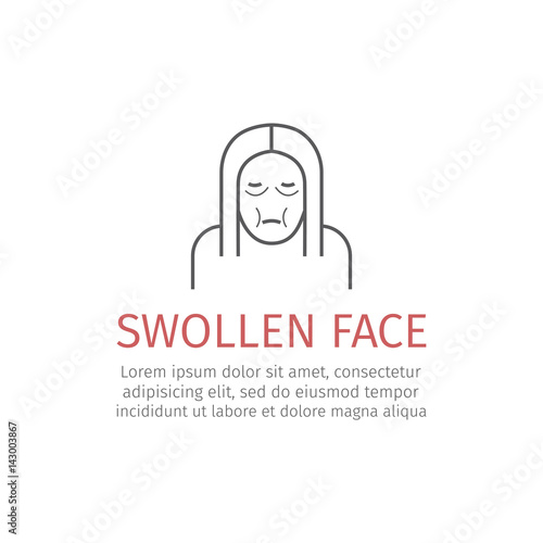 Swollen face icon