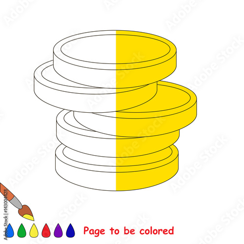 Kid game to be colored by example half.