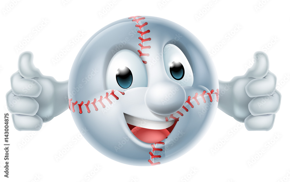 Baseball Softball Ball Man Character Baseball Softball Ball Man Character