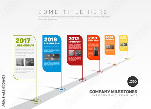 Infographic Company Milestones Timeline Template