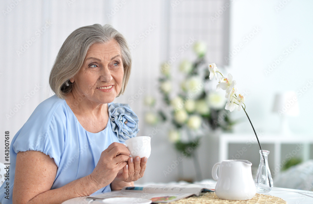 Beautiful happy elderly woman Beautiful happy elderly woman