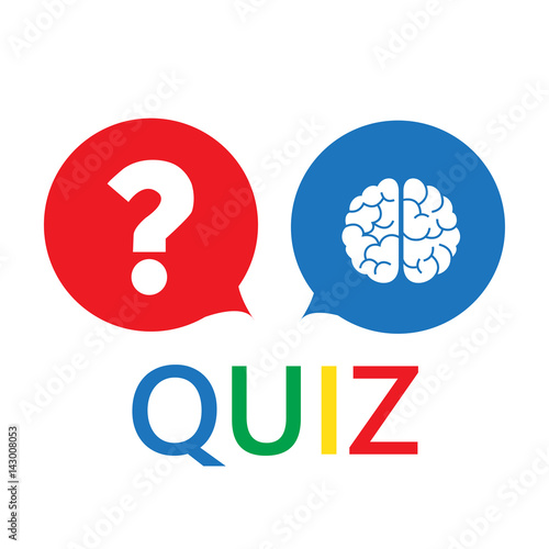 question mark and brain like quiz. concept of quizz time, mind,