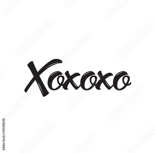 xoxoxo, text design. Vector calligraphy. Typography poster.