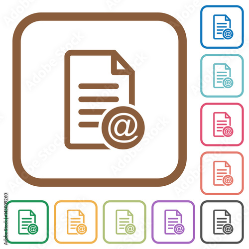 Send document as email simple icons