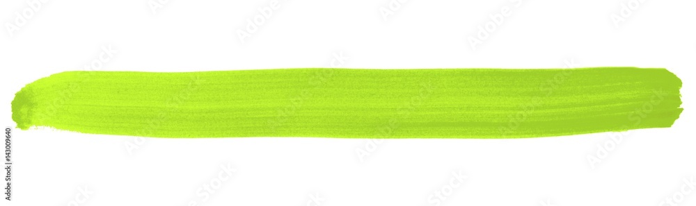 Naklejka premium Grüner isolierter Streifen aus Tusche