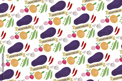 Flat vegetables pattern