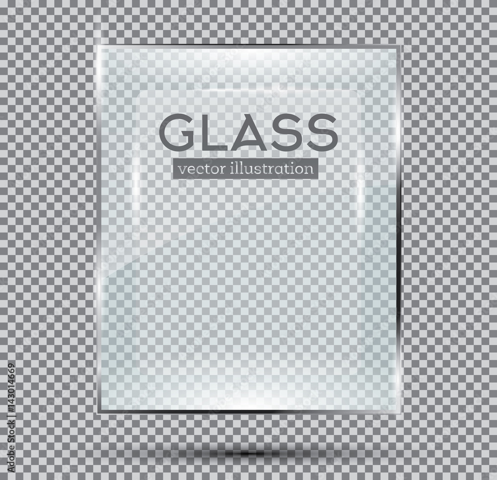 Glass Plate Isolated On Transparent Background. Glass Plate Isolated On Transparent Background.