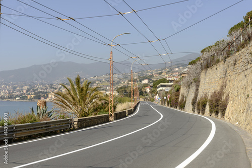 historical Aurelia road near Sanremo, Italy photo