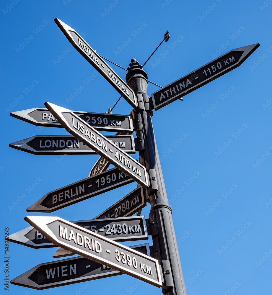Fototapeta premium City sign indicator