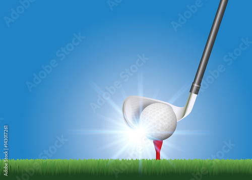 golf - tee - club de golf - balle de golf - présentation