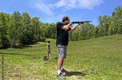 Father and Son Shotgun Practice