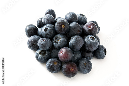 Blueberries isolated on white background 