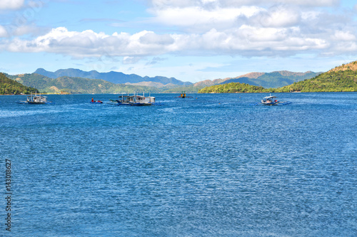   a view from  boat  and the pacific ocean