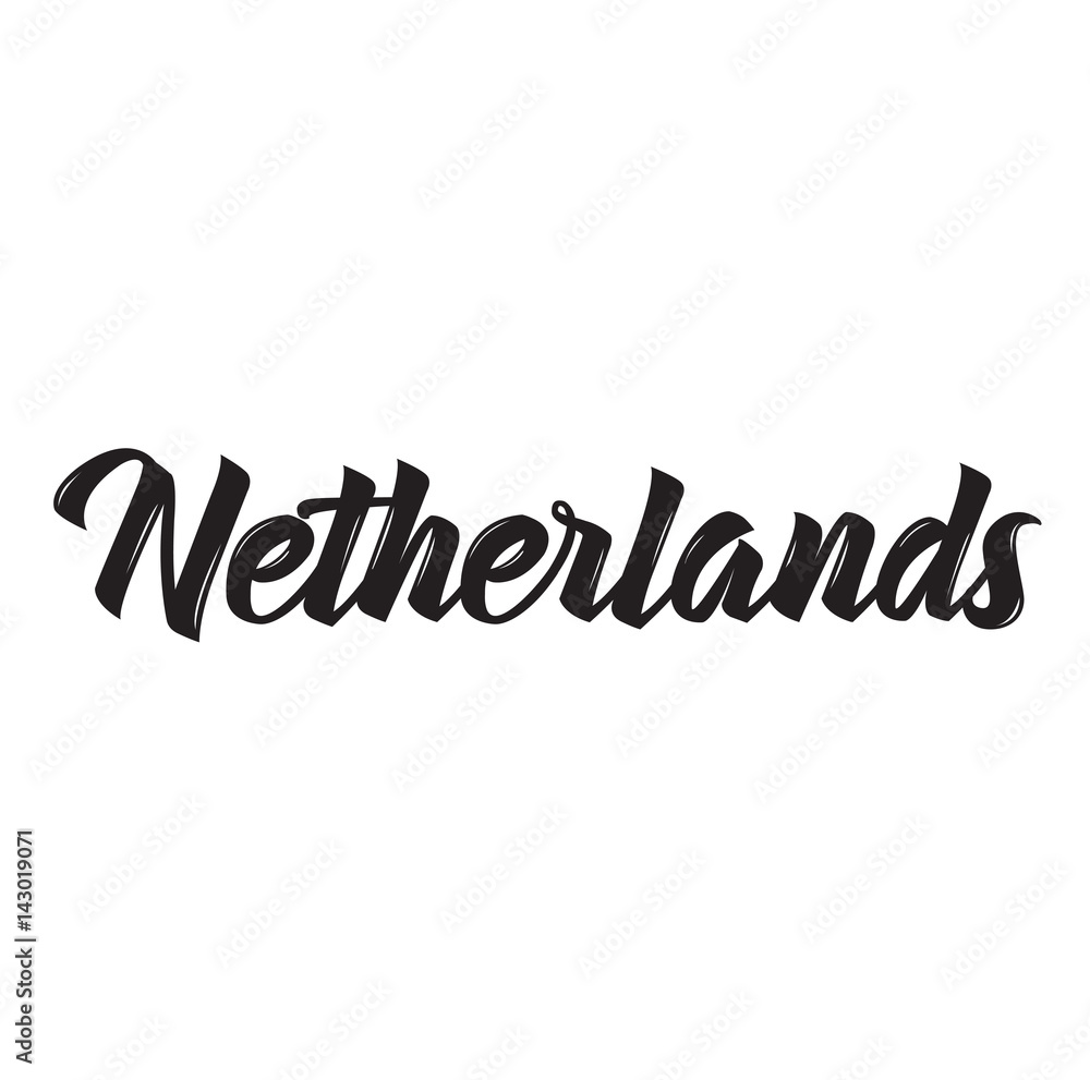Fotografie netherlands, text design. Vector calligraphy. Typography poster.