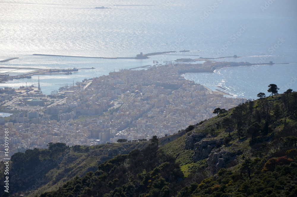 Trapani vista da Erice