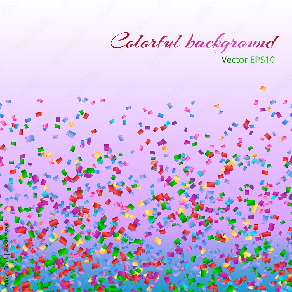 Abstract colorful background with confetti on a pink backdrop
Abstract colorful background with confetti on a pink backdrop