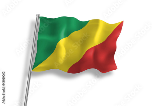 Drapeau du Congo en qualité vectorielle 