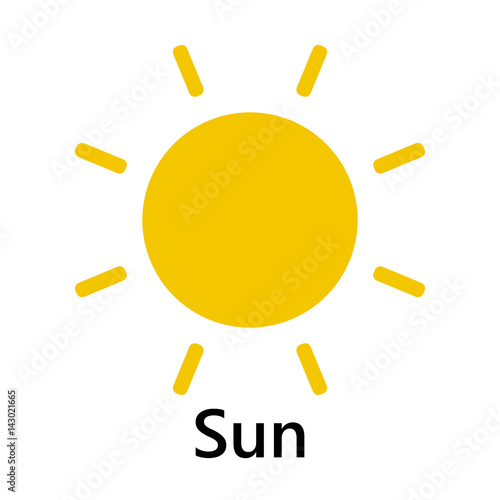 Sun symbol rotate entire yellow text