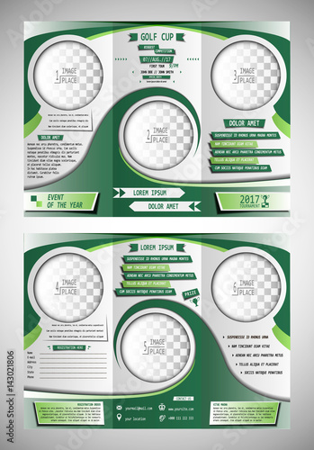 Golf cup tri fold brochure