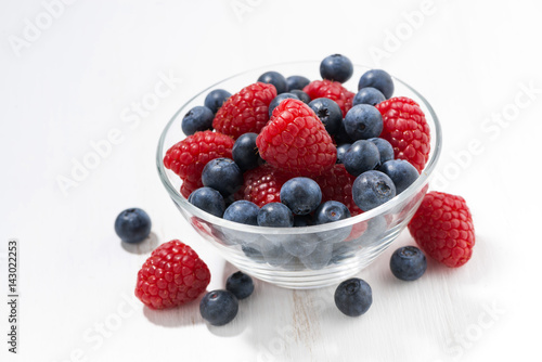 fresh berries in a glass bowl