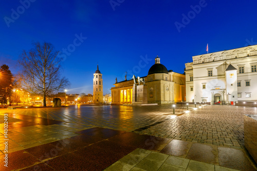 Vilnius. Cathedral of St. Stanislaus in the central square.