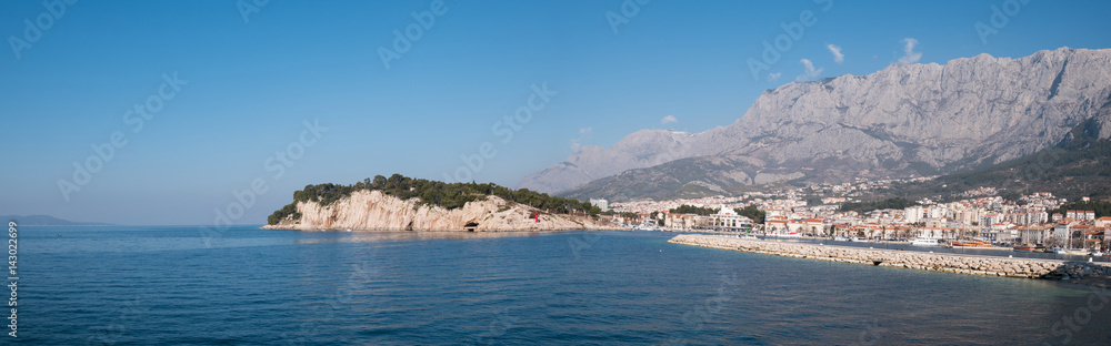 Panorama of Makarska city