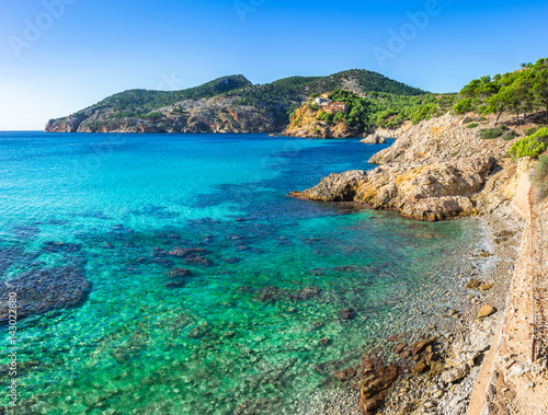 K  ste Spanien Mittelmeer Landschaft Mallorca Bucht in Camp de Mar