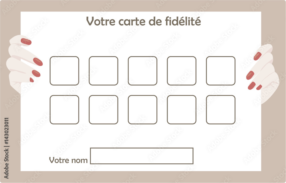 Carte de fidélité Stock Vector | Adobe Stock