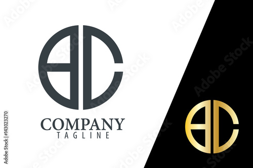 Initial Letter BC With Linked Circle Logo