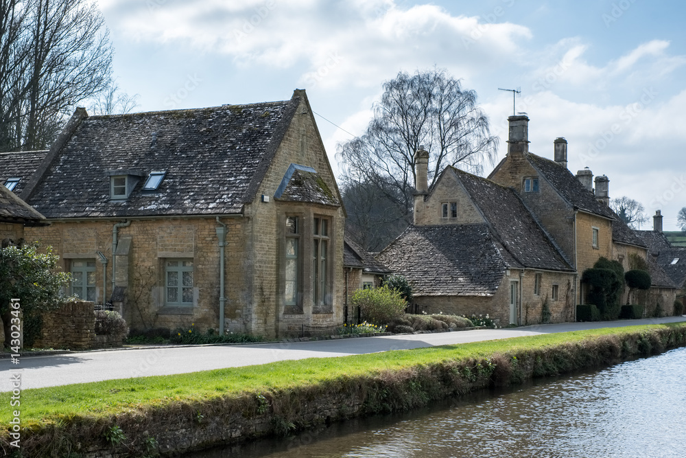 Scenic View of Lower Slaughter Village in the Cotswolds