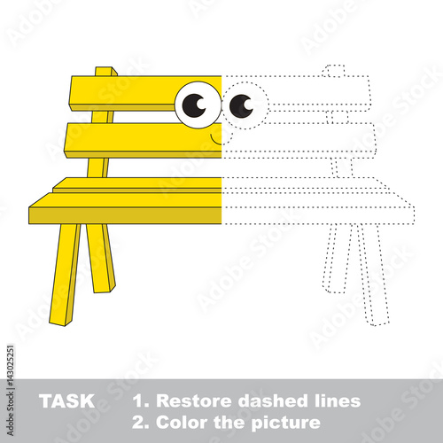Vector trace educational game for preschool kids.