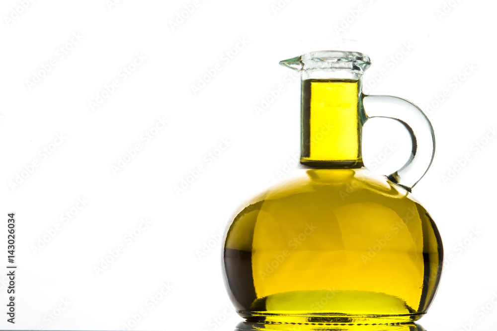 Extra virgin olive oil isolated