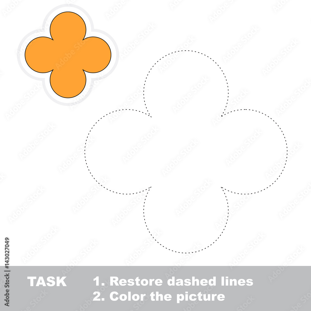 Vector trace educational game for preschool kids. Vector trace educational game for preschool kids.