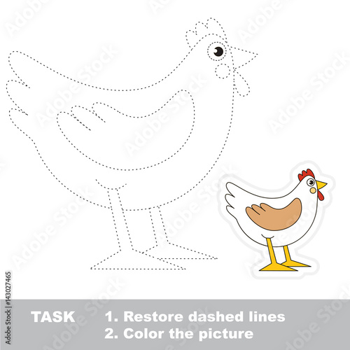 Vector trace educational game for preschool kids.