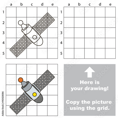 Copy the image using grid, the simple educational kid game.