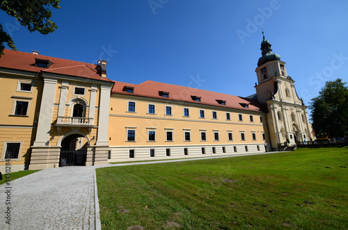 Obraz na płótnie Cistercian Abbey in Rudy near Racibórz in Poland w salonie
