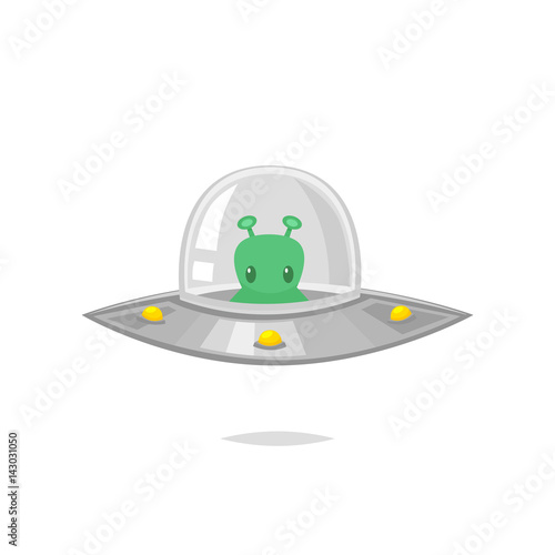 UFO alien cartoon vector
