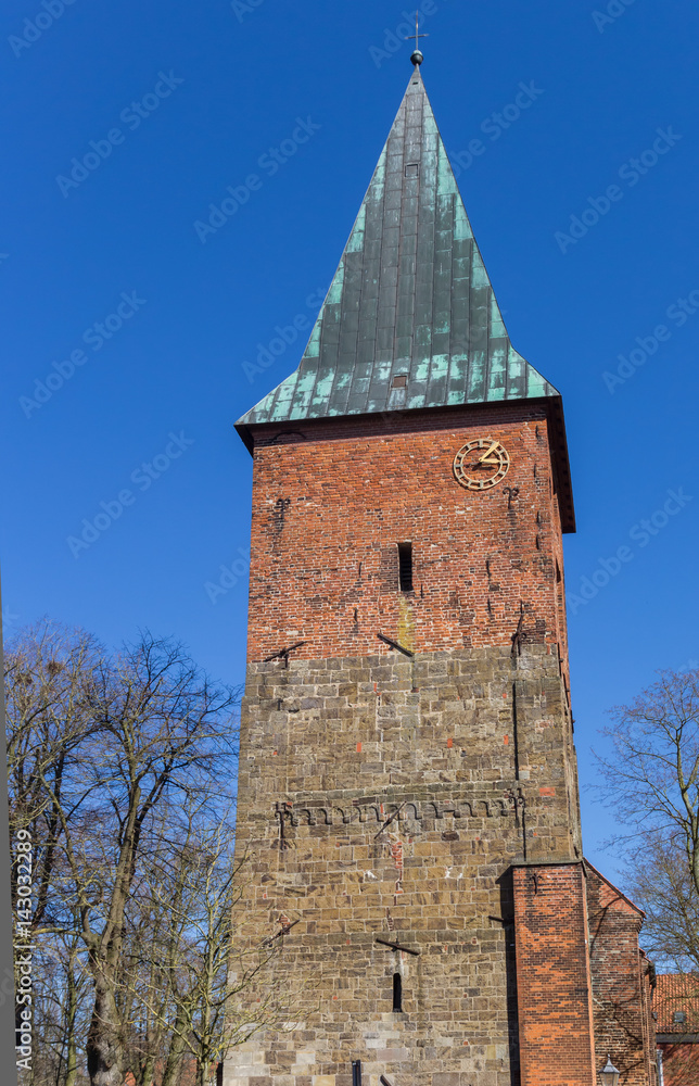 Tower of the Andreas church in the center of Verden Tower of the Andreas church in the center of Verden