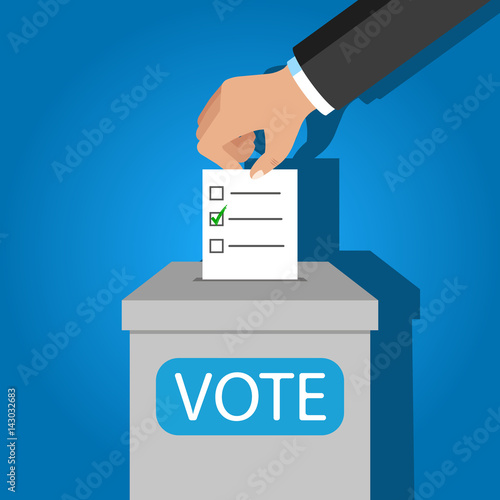 Vote. Vector. Isolated. Flat design.