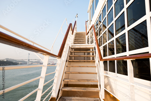 Staircase in a big cruise ship.