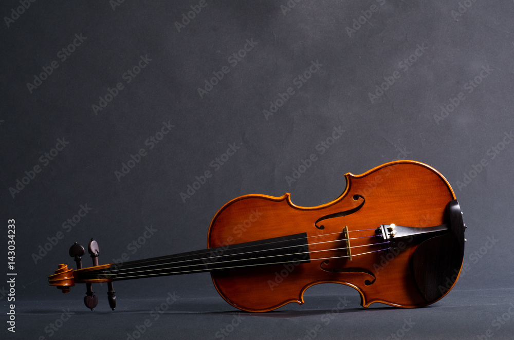 Fototapeta premium violin on black background