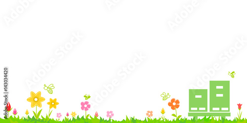 Silhouette Blumenwiese Imkerei