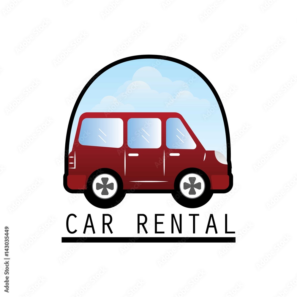 car rent logo with text space for your slogan / tagline, vector