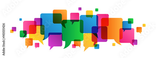 SPEECH BUBBLE ICONS BANNER