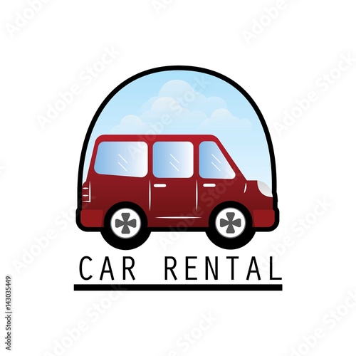 car rent logo with text space for your slogan   tagline  vector illustration