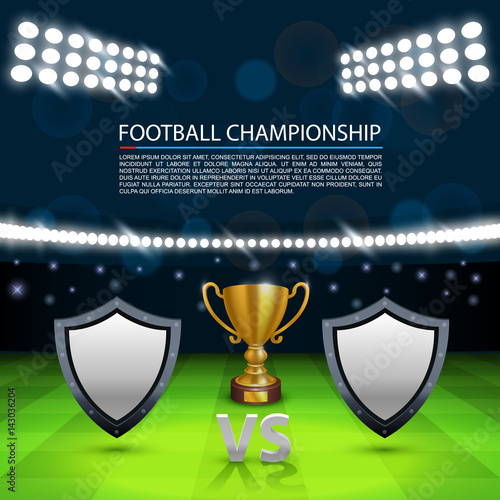 Football championship cover, Sport Cup background, Vector ilustration