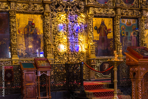 iconostasis in Peter and Paul Cathedral in Kazan, Republic of Tatarstan, Russia