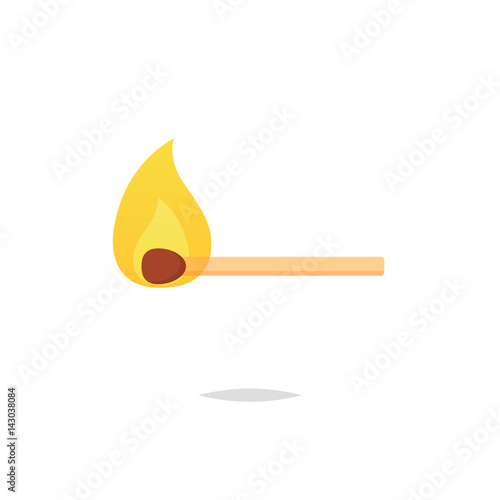 Burning match vector