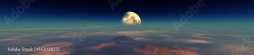 Moonrise over Earth