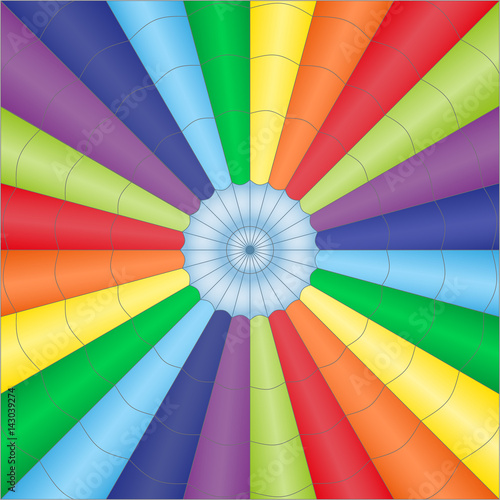 Vector illustration of multicolored parachute balloon babackground